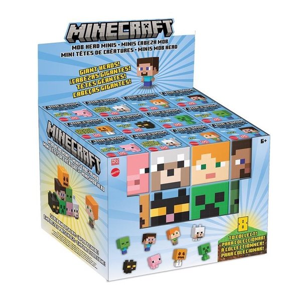 Mattel MOB Head Mini Minecraft Figure Multicolored 1 pc HDV64